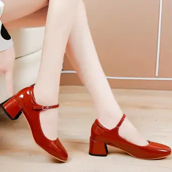 thick heel wedding shoes