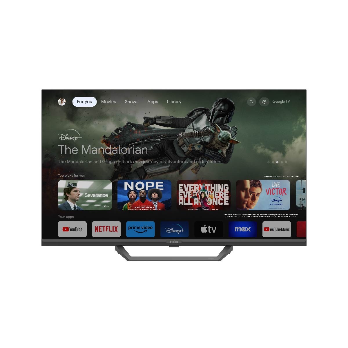 HAIER 43" Smart QLED 4K Google TV | H43S80EUX. 