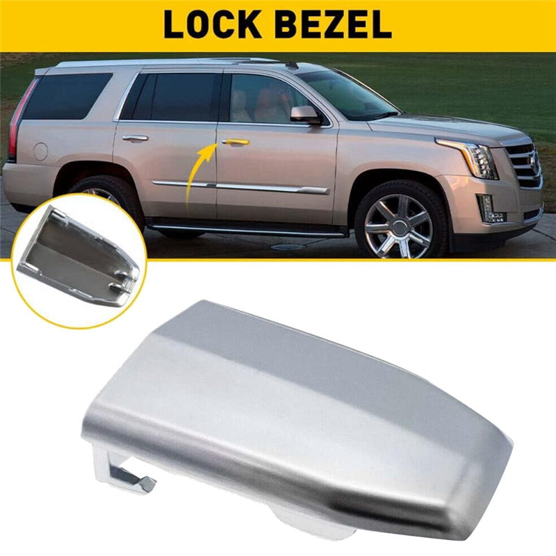 13596115 Door Handle Lock Cover Handle Lock Cylinder Cover Parts Accessories for Cadillac Escalad 2015-2018