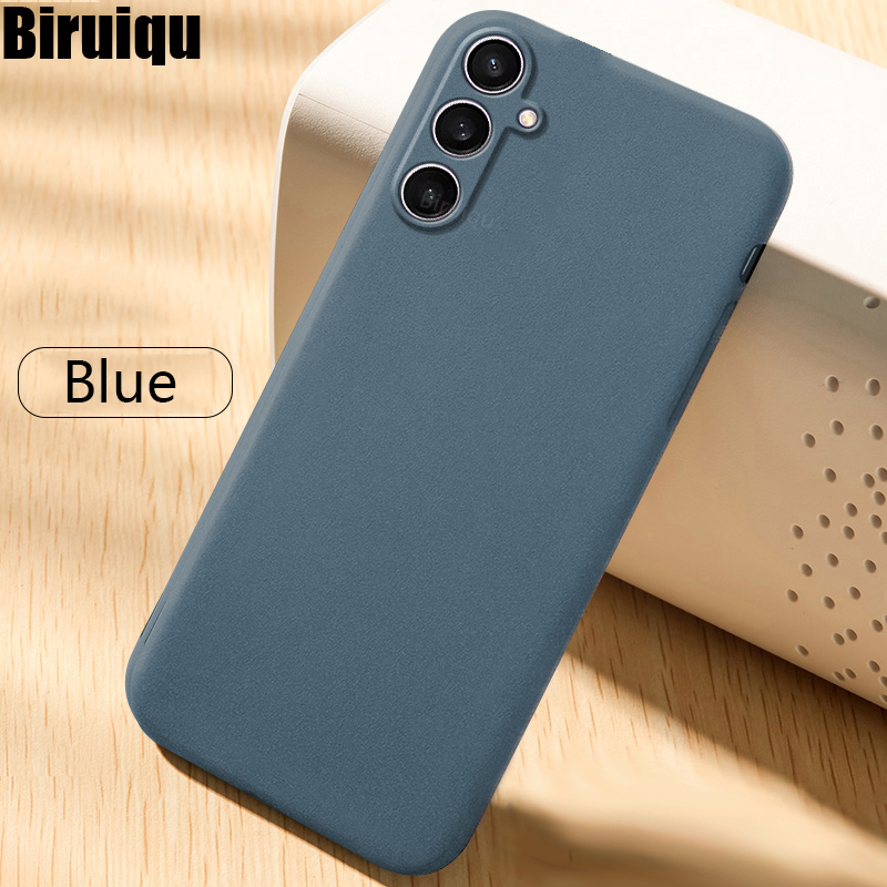 Biruiqu For Samsung Galaxy S23 FE Shockproof Anti Slip Soft TPU Sandstone Matte Back Case Cover