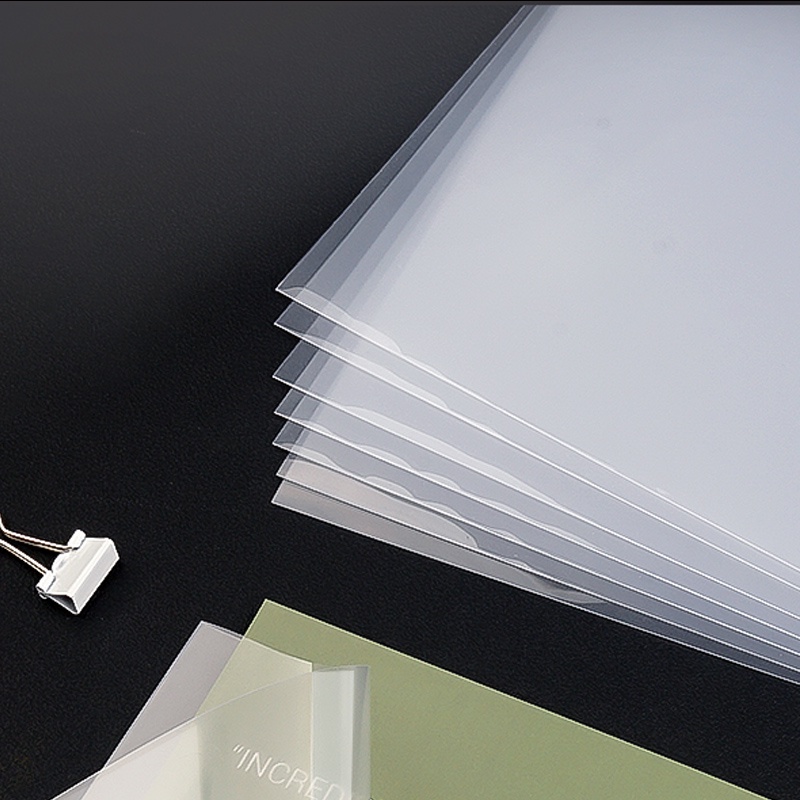 Licao 10 Pcs/Set A4 Clear Folder, Transparent L-Shape File, L-Type Plastic Folder, Document Folders Office School Student. 