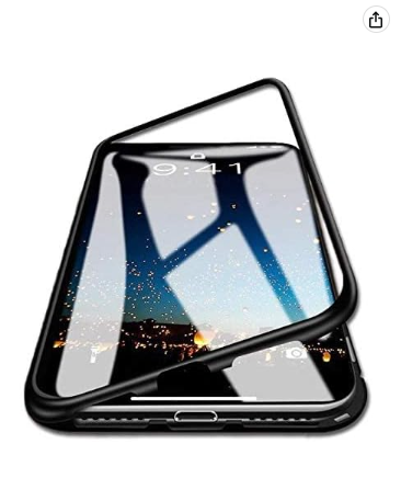 For Huawei Y6 pro 360 Magnetic Metal Tempered Glass Cover - Black - Phone Back Cover. 