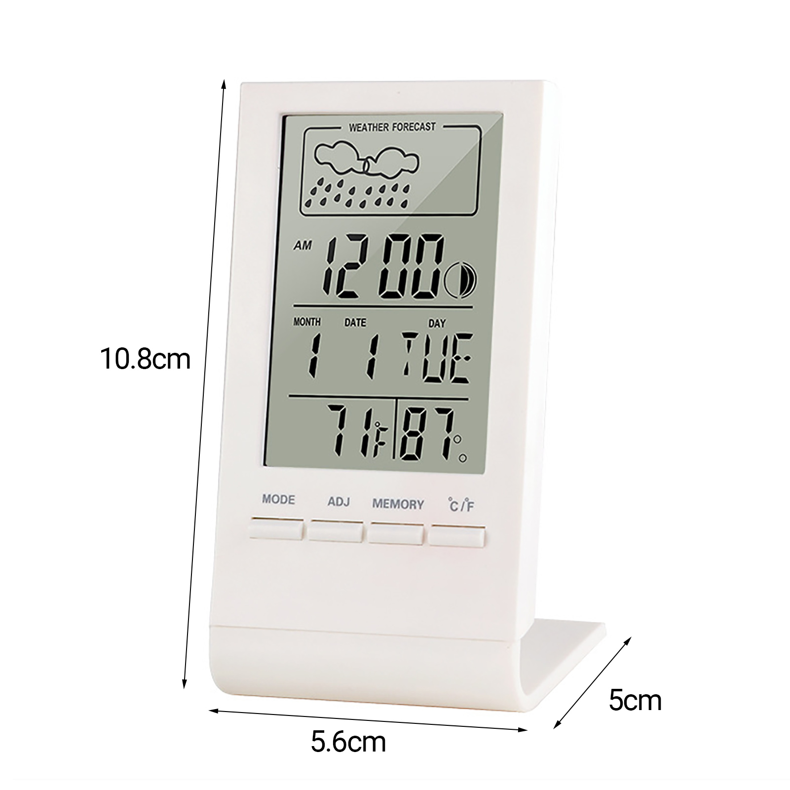 Digital Thermometer Large Screen High Precision ABS Indoor Temperature Humidity Meter for Weather Station. 