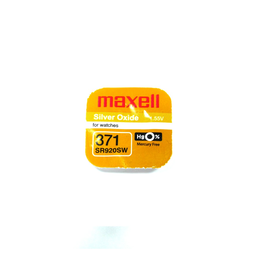 Maxell SR920SW / 371 1.55V Silver Oxide Button Cell Watch Battery 1Piece. 