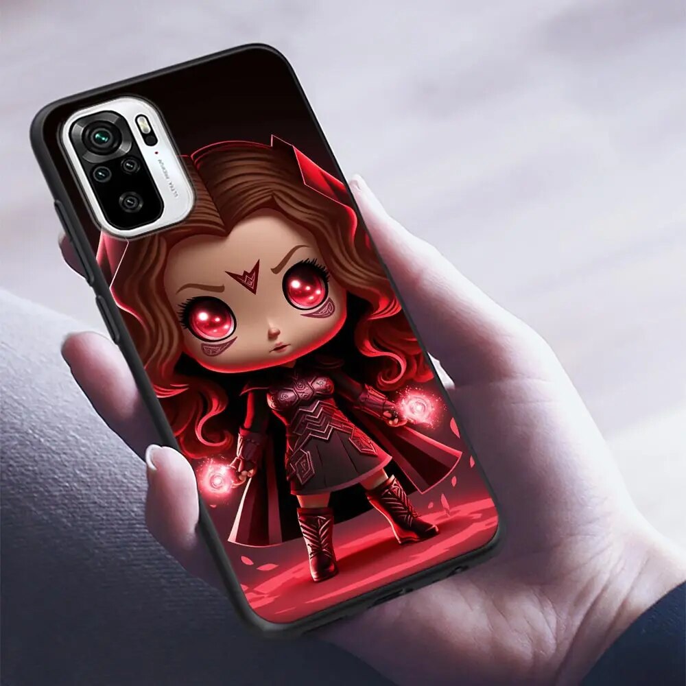 Cute Baby Marvel Heroes Avengers Phone Case For Xiaomi Redmi Note 10 Pro 8 9 11 12 Pro Plus 7 8T 9T 10 11S 12S 5G Funda