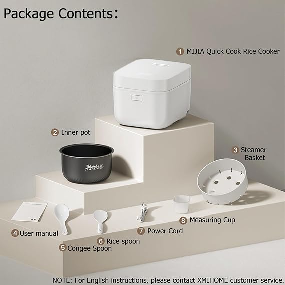 Xiaomi Mijia Quick Cook Rice Cooker 4L (MFB08M). 