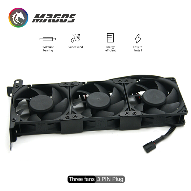 PC VGA COOLER GPU Cooling Fan 8025 PCI GPU Companion 2 Fans 3 Fans Optional 3 PIN Plug/MOLEX 4Pin Plug. 