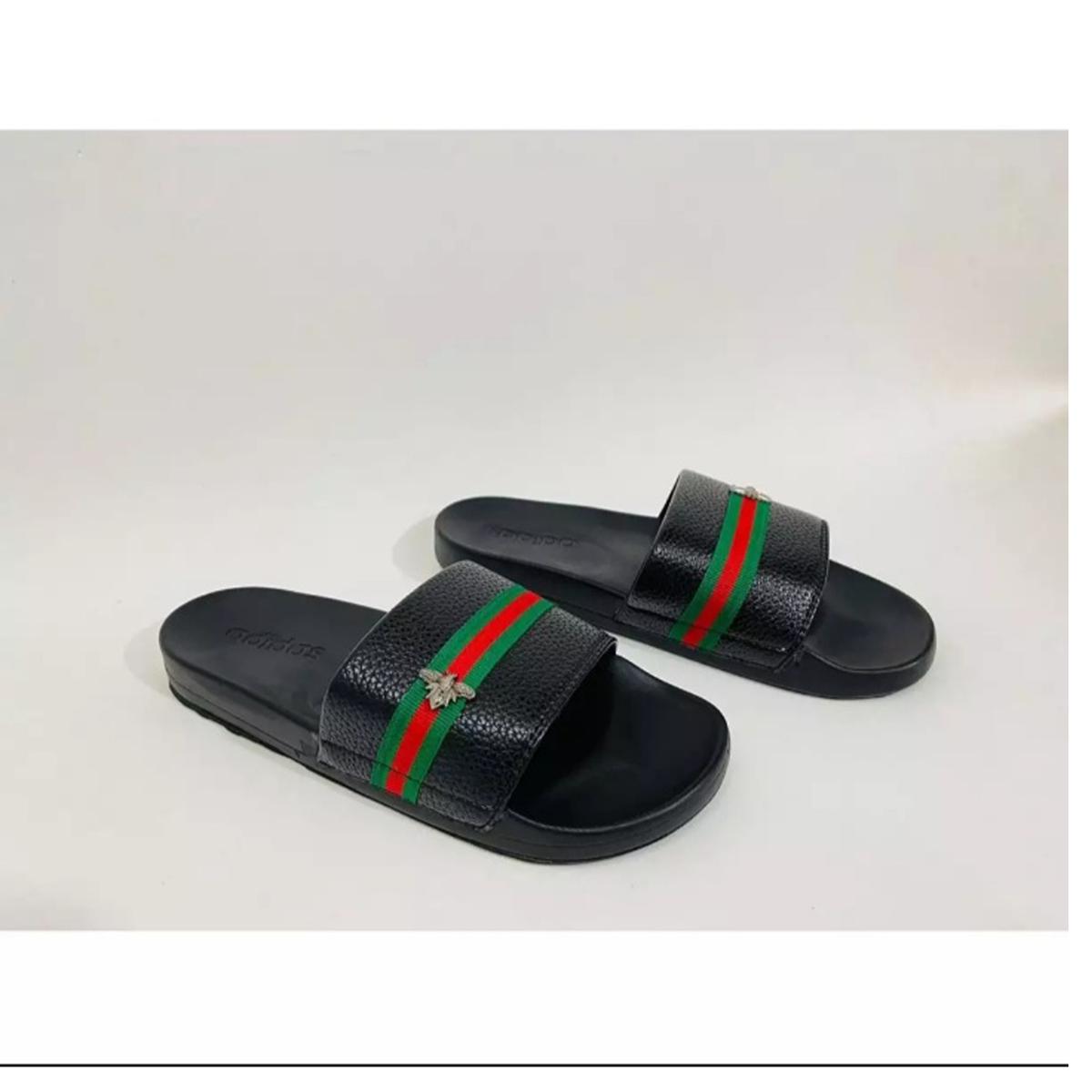 Superb Trendsetter -Upscale Living -Black and White Color BD style Slide Slipper Casual Sandal For Men M006- Inventive Choice