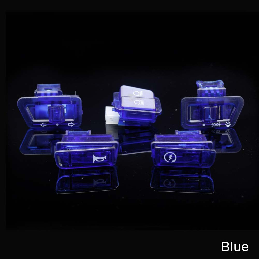 5pcs Motorcycle Head Light Horn Dimmer Turn Signal Starter Single Switch Button For GY6 50CC 125CC 150CC Moped Scooter. 