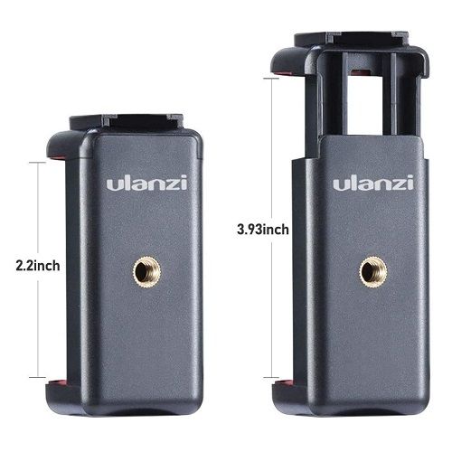 Ulanzi ST-07 Cold Shoe Phone Clip with Extendable Stick Tripod 1/4 Screw Phone Holder To Microphone for Vlogging. 