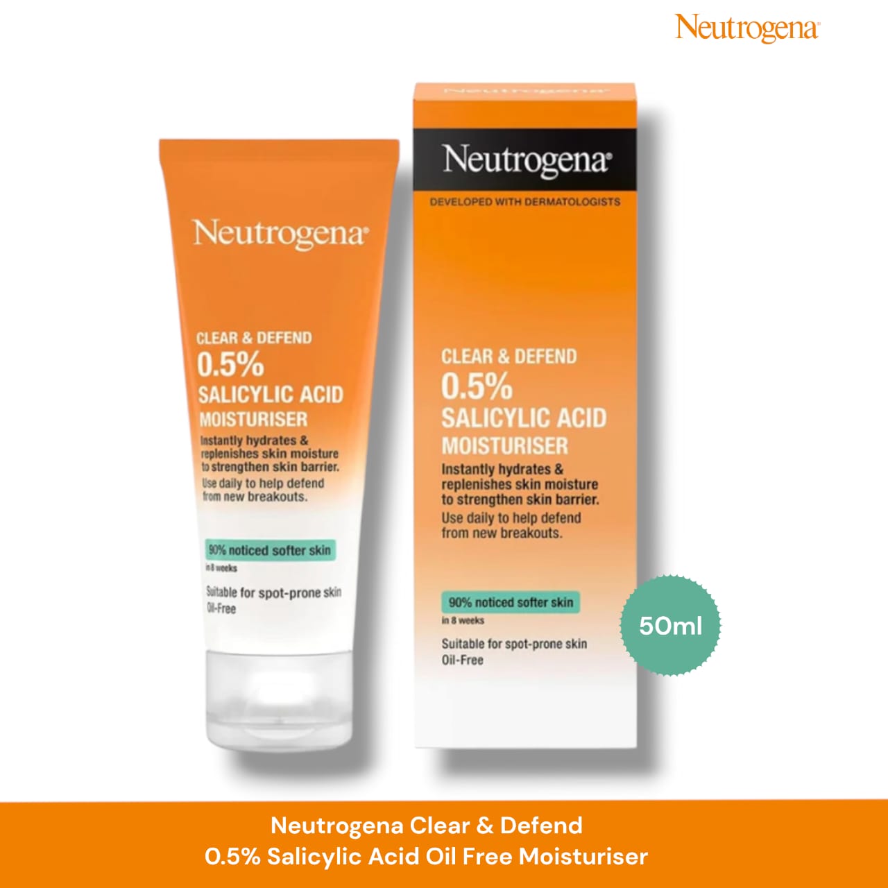 Neutrogena Clear Defend 0 5% Salicylic Acid Oil Free Moisturiser Neutrogena Clear Defend 0 5% Salicylic Acid Oil Free Moisturiser