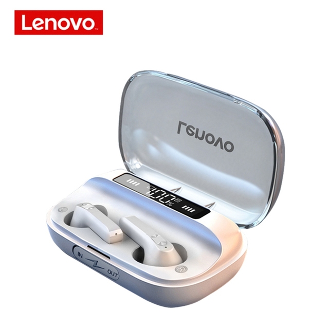 Lenovo QT81 TWS IPX4 Waterproof auriculares Noise Reduction Blutooth Wireless Earbuds With Digital Display Charging Box. 