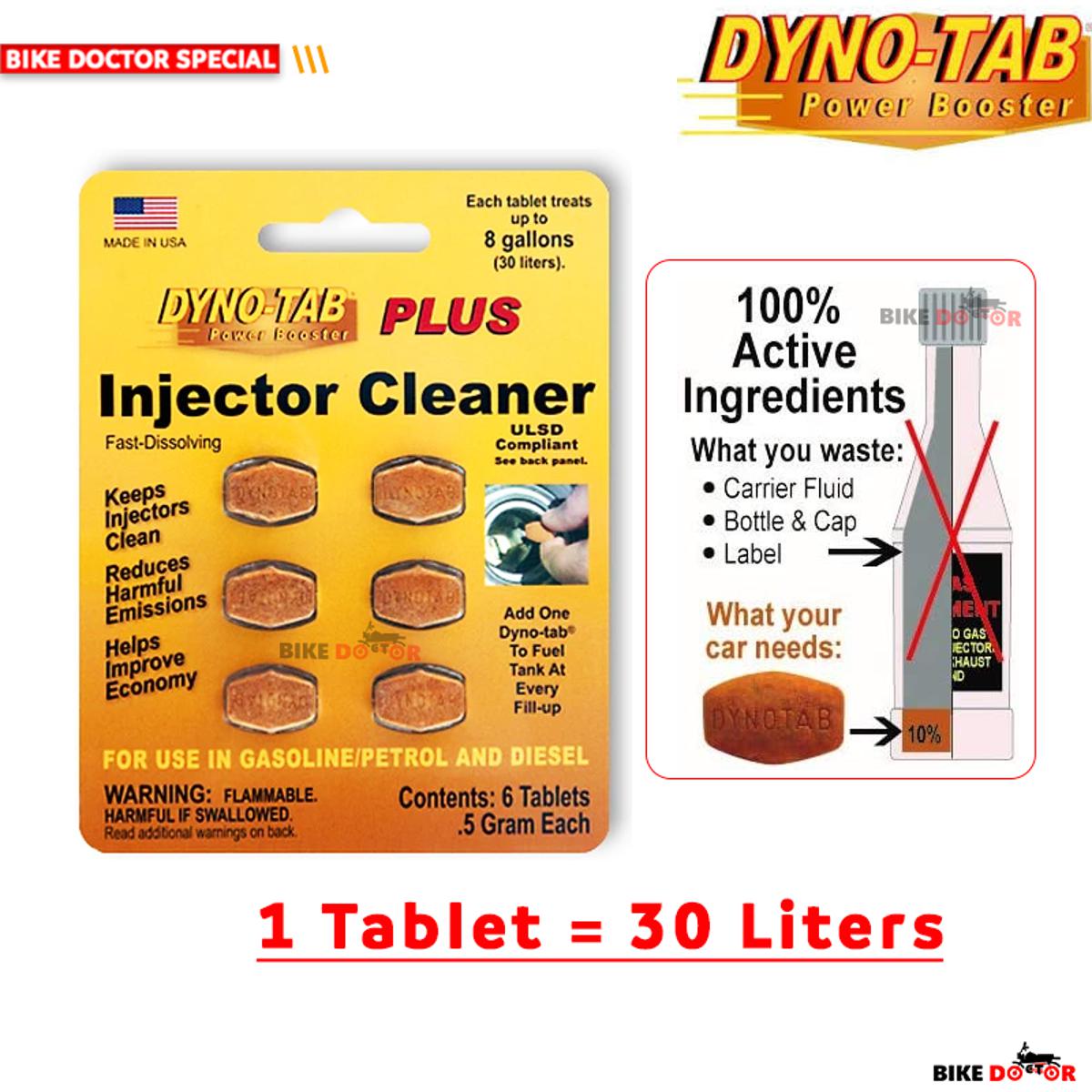 Dyno Tab Power Boosterr Plus Fuel Injector Cleaner 6 PCs Tablet Fast Dissolving Full Active Ingredients  & NO solvents