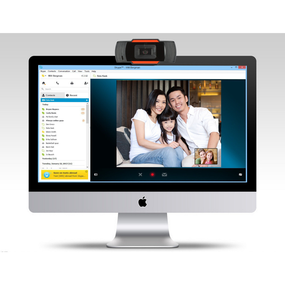 1080P 720p 480p HD Webcam with Mic Rotatable PC Desktop Web Camera Cam Mini Computer WebCamera Cam Video Recording Work. 