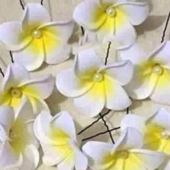 Artificial Flower Bridal Hair Pins – Handmade Kathgolap Bobby Pins (6 Pcs). 