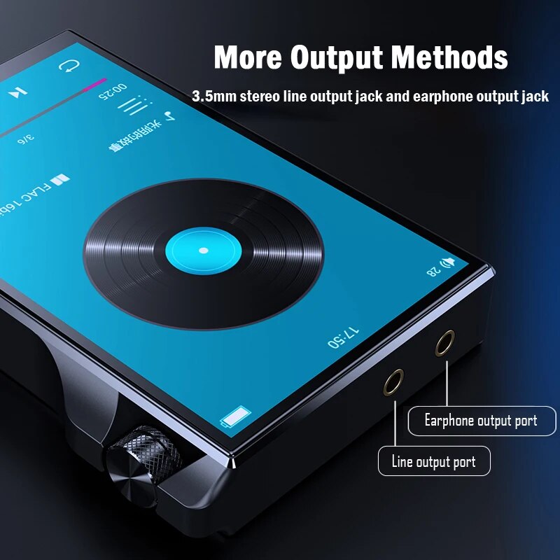 Original Q8 HiFi Player, Yophoon Lossless MP3 Bluetooth Music Player 4 Inch Touch Screen DSD256 24Bit 192kHz. 