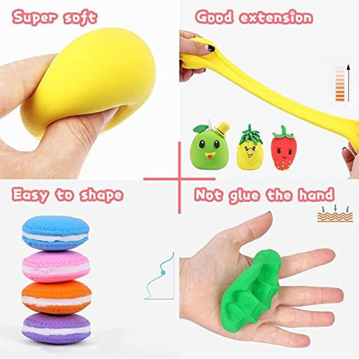 12 Colors Soft Super Light Clay Modeling Air Dry Clay For DIY Handmade Toys. 