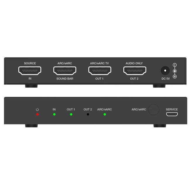 18Gbps HDMI ARC eARC Audio Adapter Amplifier Soundbar Speaker for TV