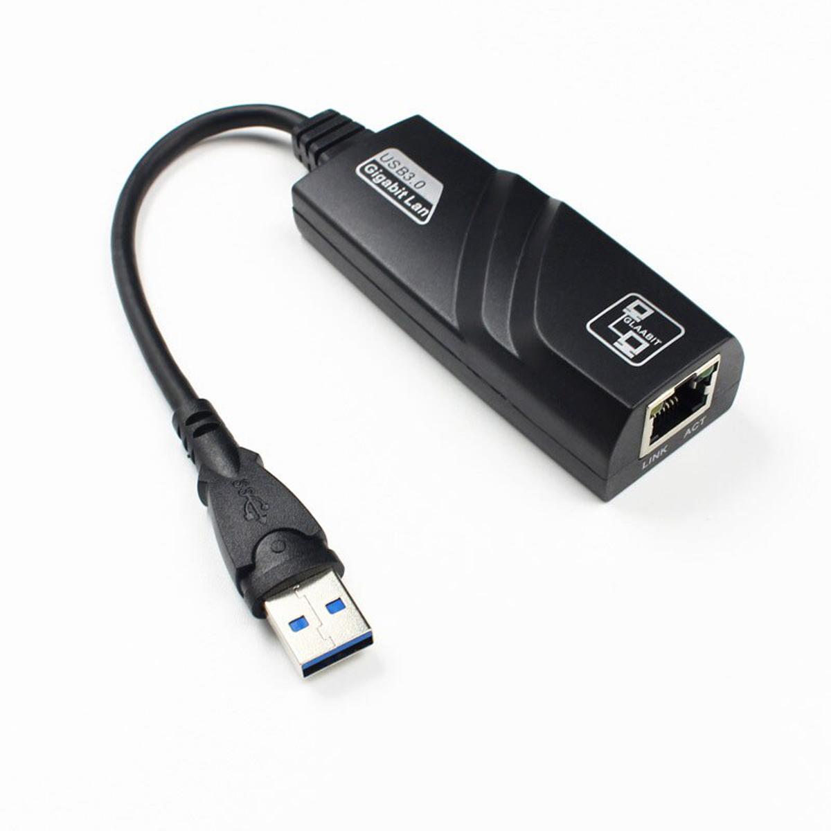 USB 3.0 to RJ45 Gigabit Ethernet LAN (10/100/1000) Mbps Network wired Adapter Connector for PC support WIN10