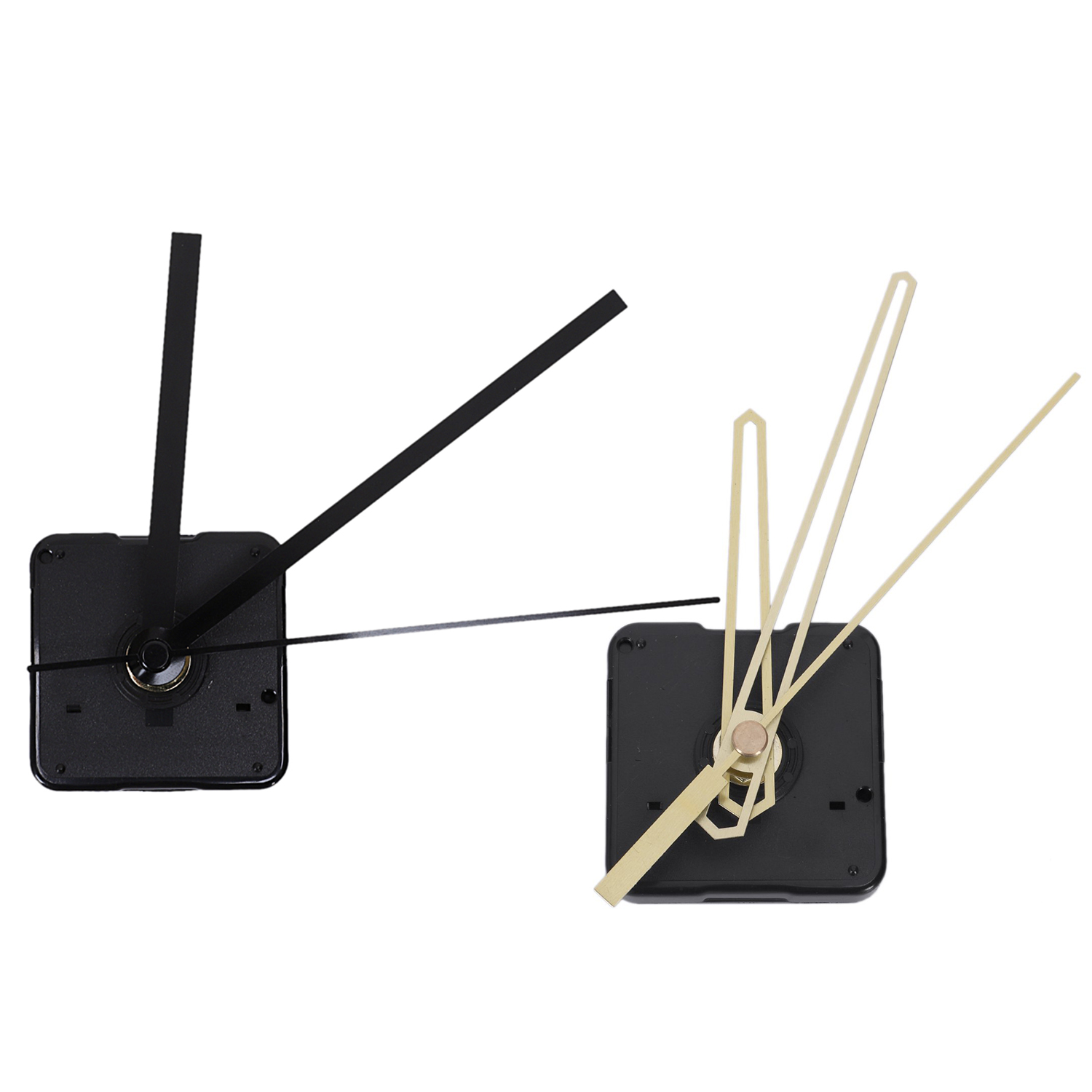 2Pcs Clock Mechanism Diy Kit Mechanism for Clock Parts Wall Clock Quartz Hour Minute Hand Quartz Clock Movement Home Decoration - Black & Black + Gold - Black & gold & black. 