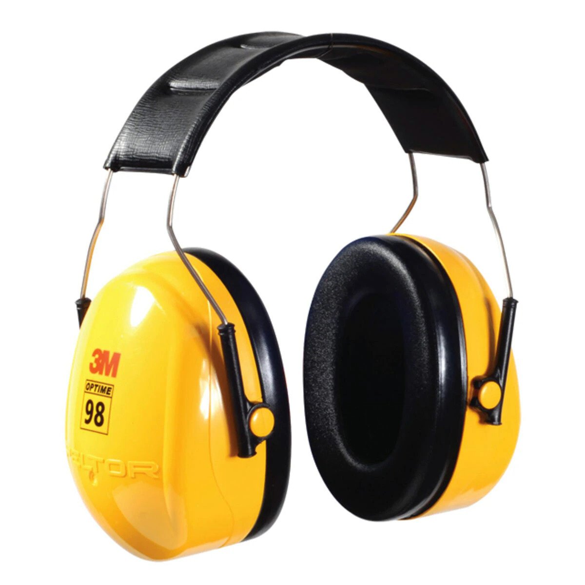 Hearing Protection, Ear Protectors, NRR 26 dB, Ideal for heavy equipment operations, 3M™ Peltor™ Optime 98 Over the Head Ear muff,. 