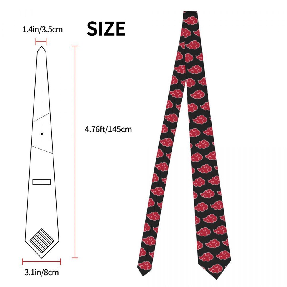 NEW Anime Mens Ties Novelty Neckties, Itachi Akatsuki Tie Skinny 3D Print Neckwear for Missions Party Gifts. 