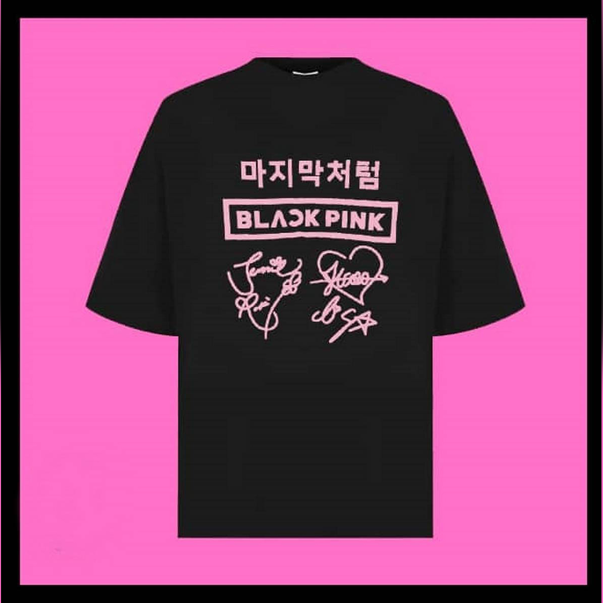 Black pink tee discount shirt