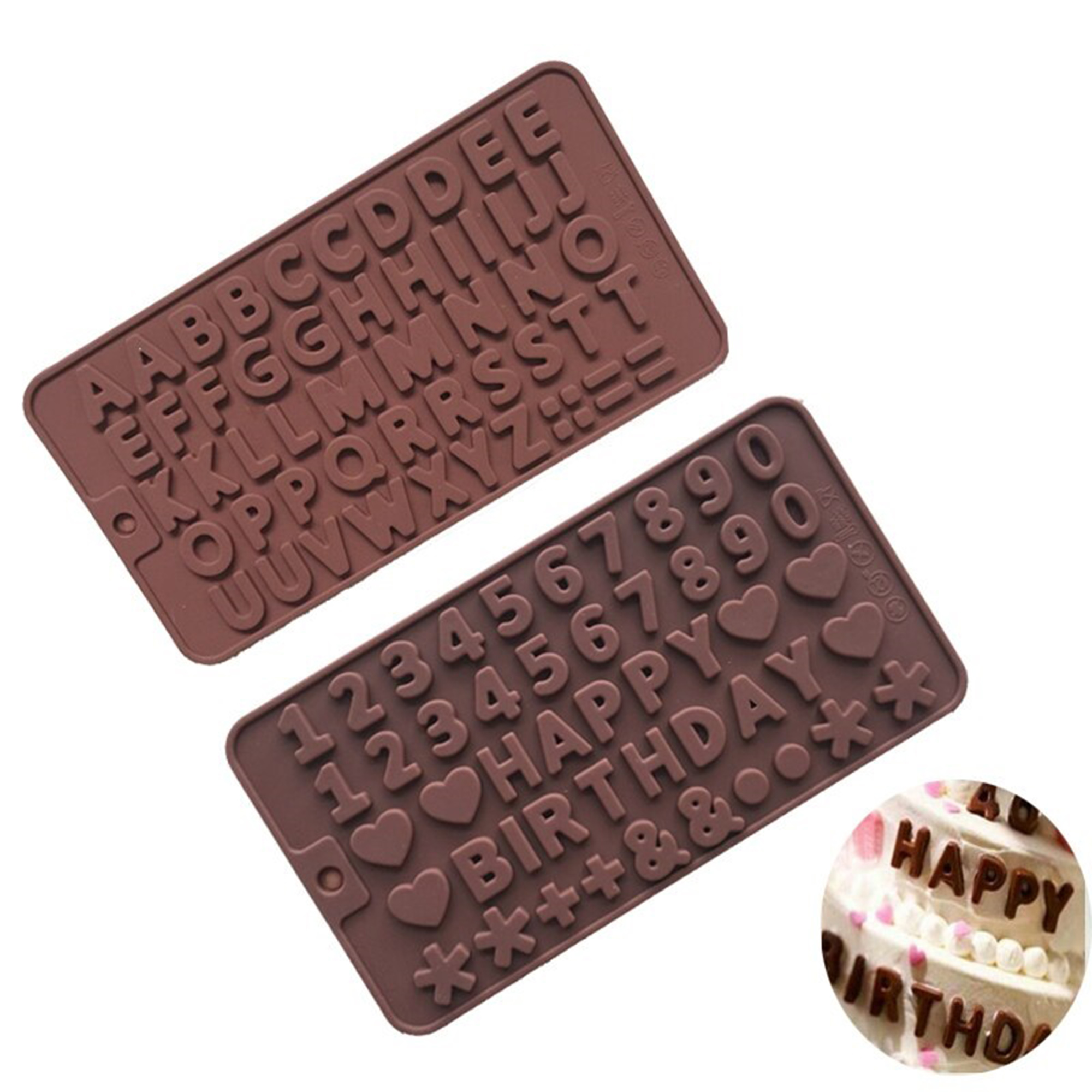 Alphabet Letters Silicone Mould Chocolate Baking Mold Birthday Cake