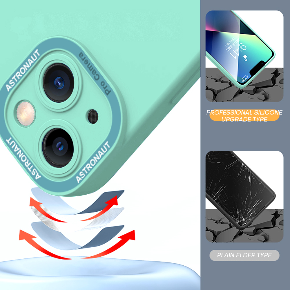 Hontinga for Infinix Hot 11S Back Cover Space Astronaut Case Camera Protection Soft Silicone TPU Phone Cases. 