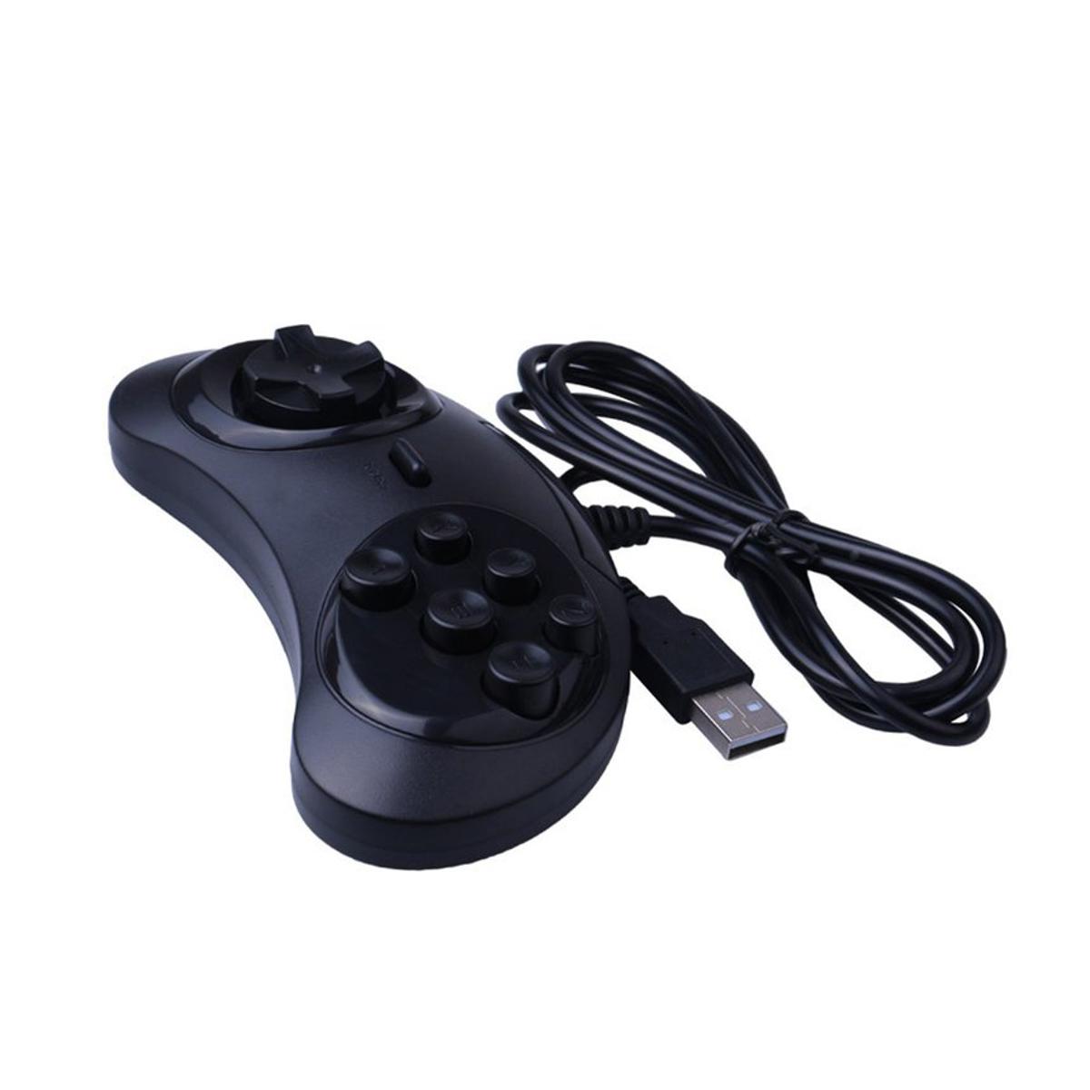 TE USB Gamepad Game Controller 6 Buttons for SEGA USB Gaming Joystick Holder for PC MAC Mega Drive Gamepads