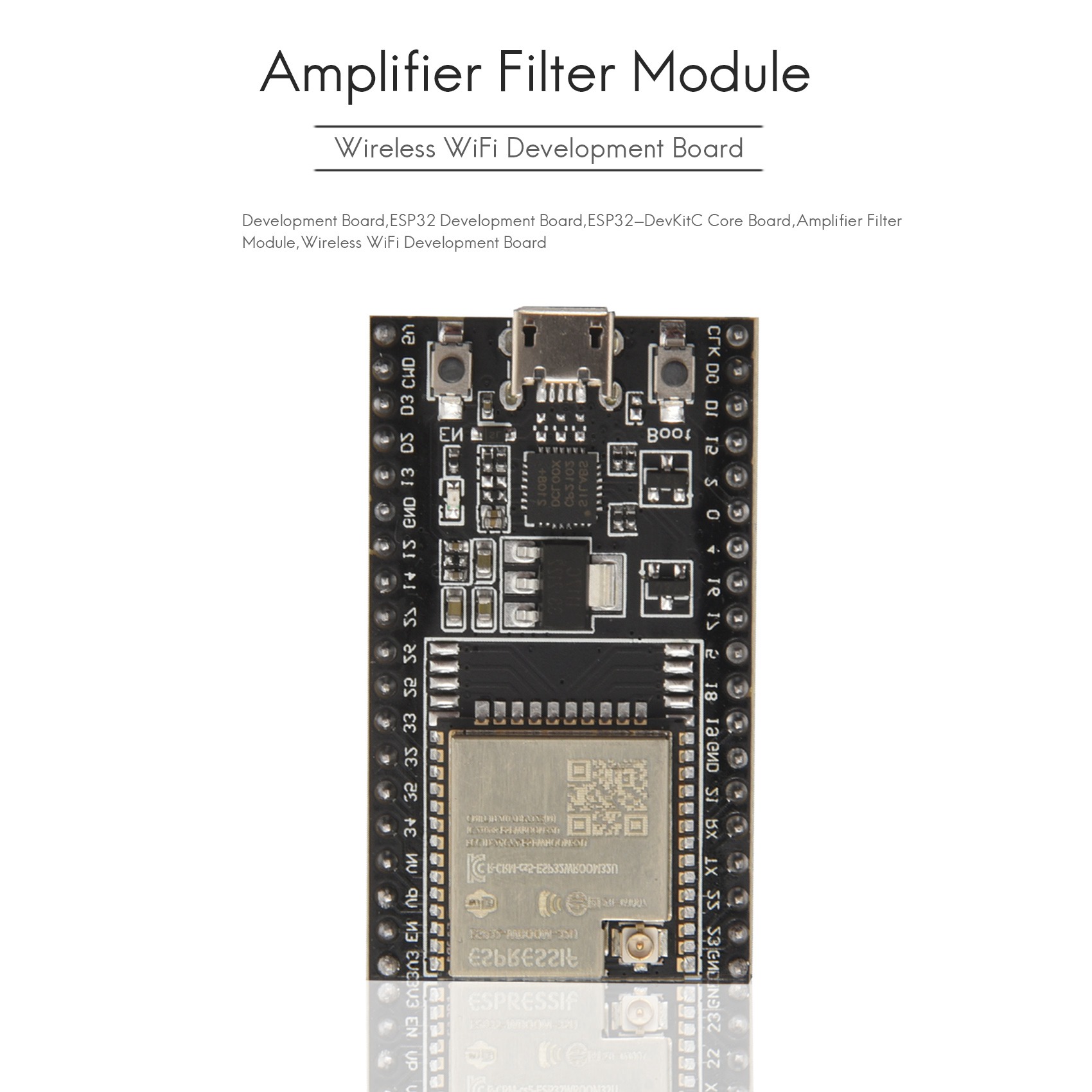 6PCS ESP32-DevKitC Core Board ESP32 Development Board ESP32-WROOM-32U Wireless WiFi Development Board for Arduino. 