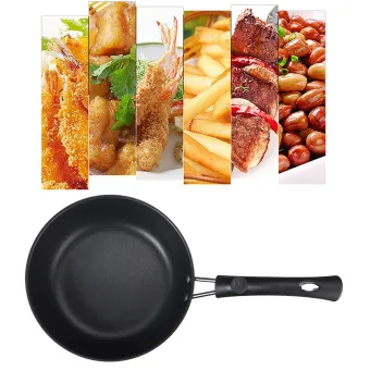 Non Stick Black Frying Pan Deep 18cm For Gas Electric Induction Hob