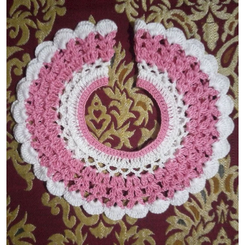 Kushikata design throat 1 pitch. (Include Gift- 5 Items). Another design of pink and white color is the throat. For older girls/women from 5 years.. 