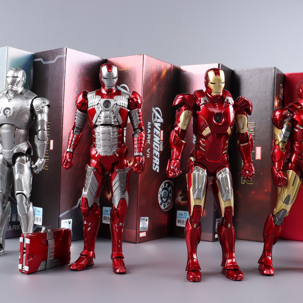 ZD Toys Iron Man Series Joint Movable MK1 MK2 MK3 MK4 MK5 MK6 MK7 MK42 MK43 MK50 Movie Action Figure 7 Inches Mark Dolls. 