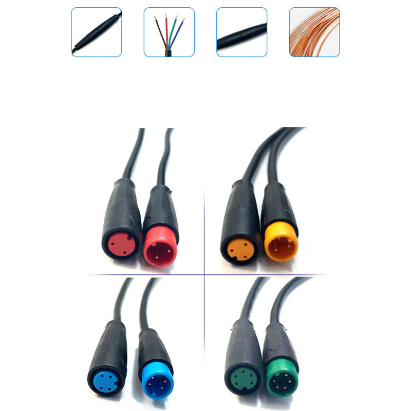 Merlin Irving Shop M8 2 3 4 5 6 Pin Electric Joint Plug Connector Wiring Line Cable Signal Connecting Sensor 20CM. 