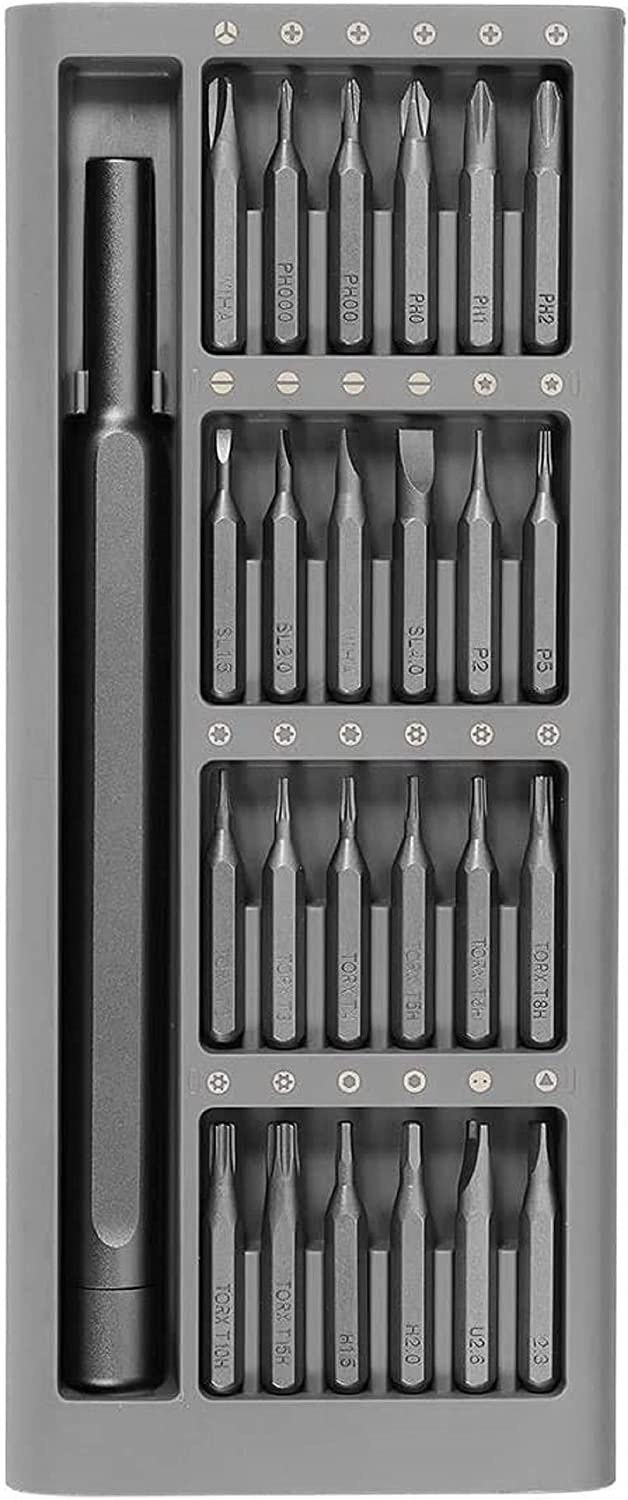 Xiaomi Wiha Precision Screwdriver Set, 24 Magnetic Driver Bit Set, Pocket Screwdriver Tool Set, Mini Screwdriver Kit, Repair Tool Kit for Electronics. 