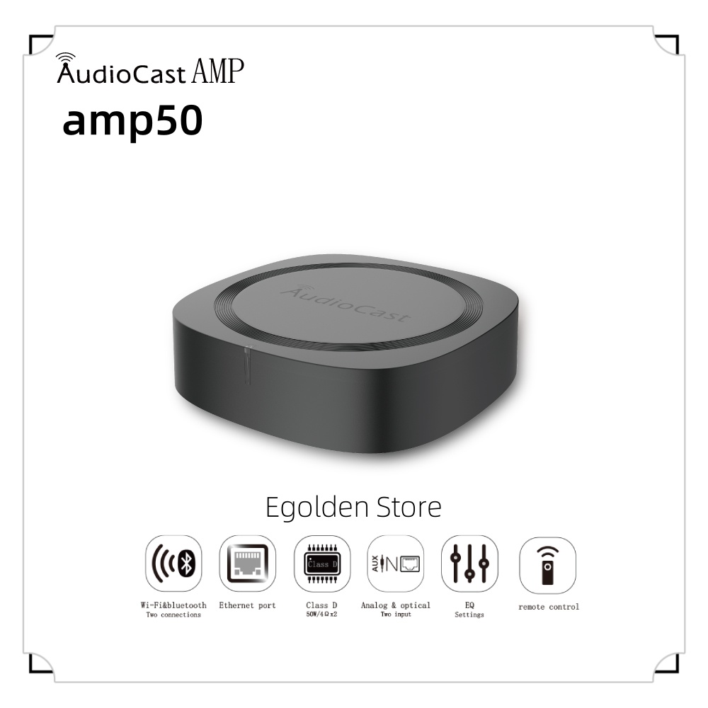 Ieast Audiocast amp80 wireless WiFi Bluetooth 5 amplifier audio receiver lossless multi room airplay, DLNA, UPnP tidal. 