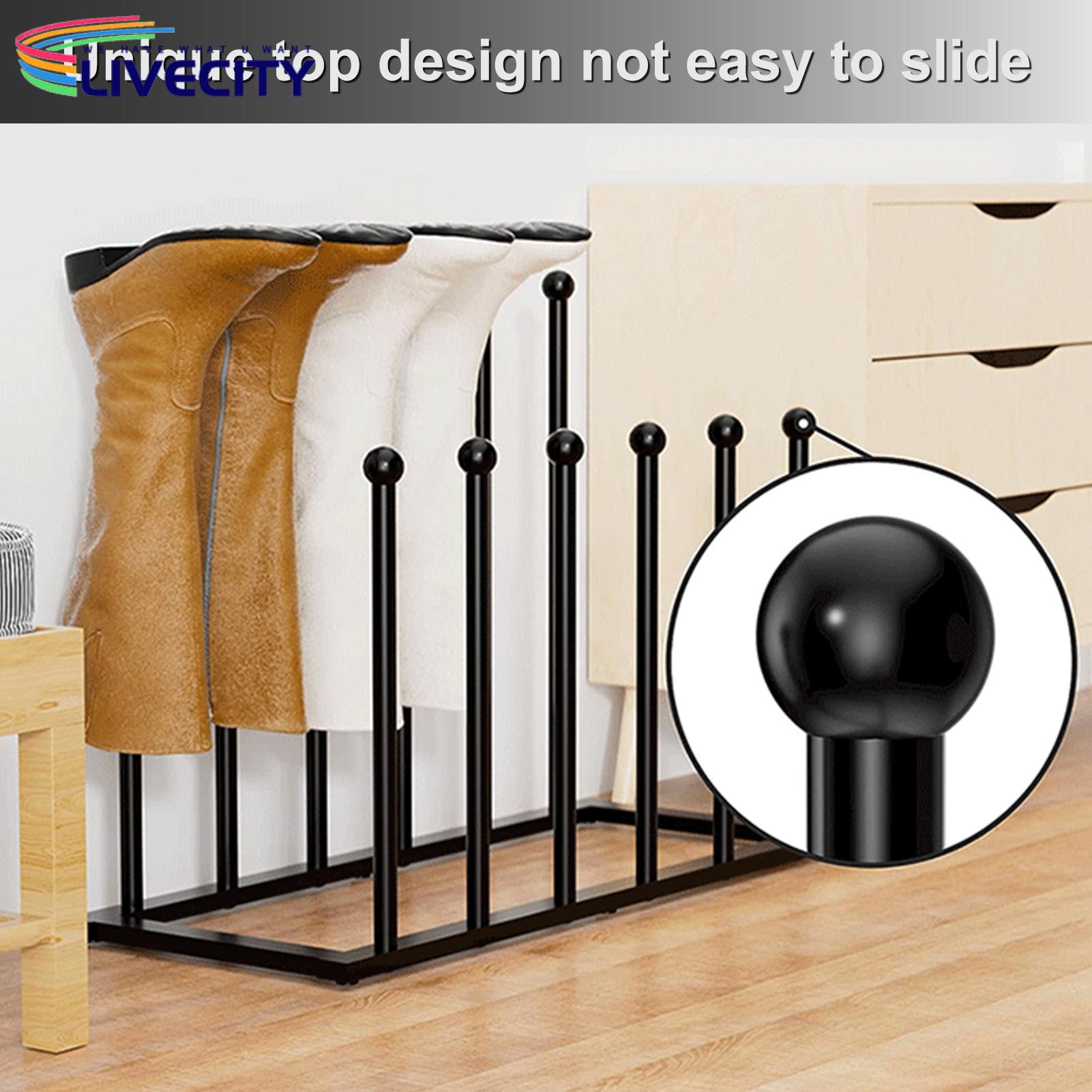 Compact Shoe Storage Vertical Metal Boot Rack Free Standing Shoe Drying Stand for Wader Tall Boots Cowboy Boots Multifunctional Shoes Organizer for Dorm Room Closet Entryway Bedroom for Closets. 