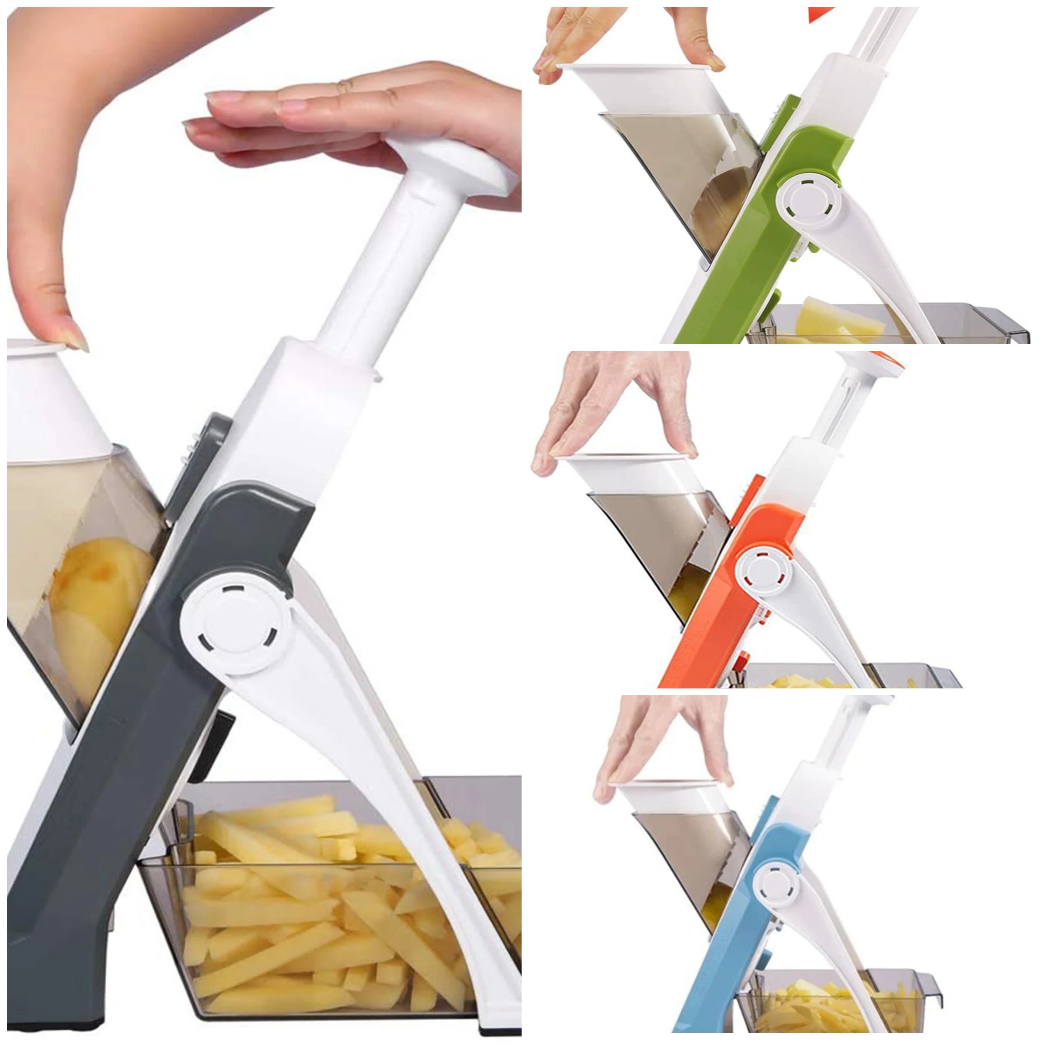 5 in 1 Adjustable mandoline slicer for Cooking & Meal Prep.Can cut