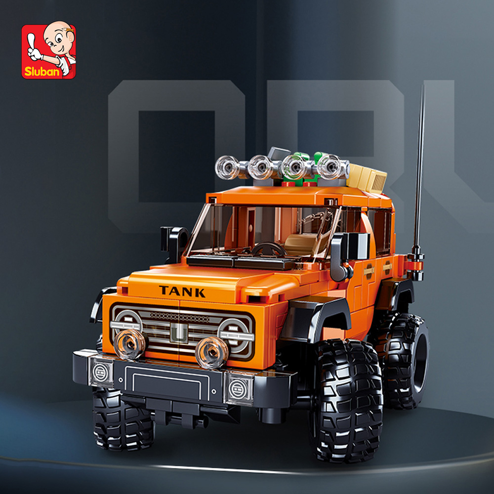 302pcs Sluban SUV Car Model Building Block Toys, Sport Utility Vehicle Model Creative DIY Toy Assembled Building Blocks Kit KankongAgu. 