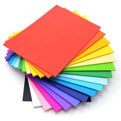 Color Paper A4 for Craft, Art & Photocopy - 100/20 Sheets. 10 Colour. 80GSM 10 Color 100pcs