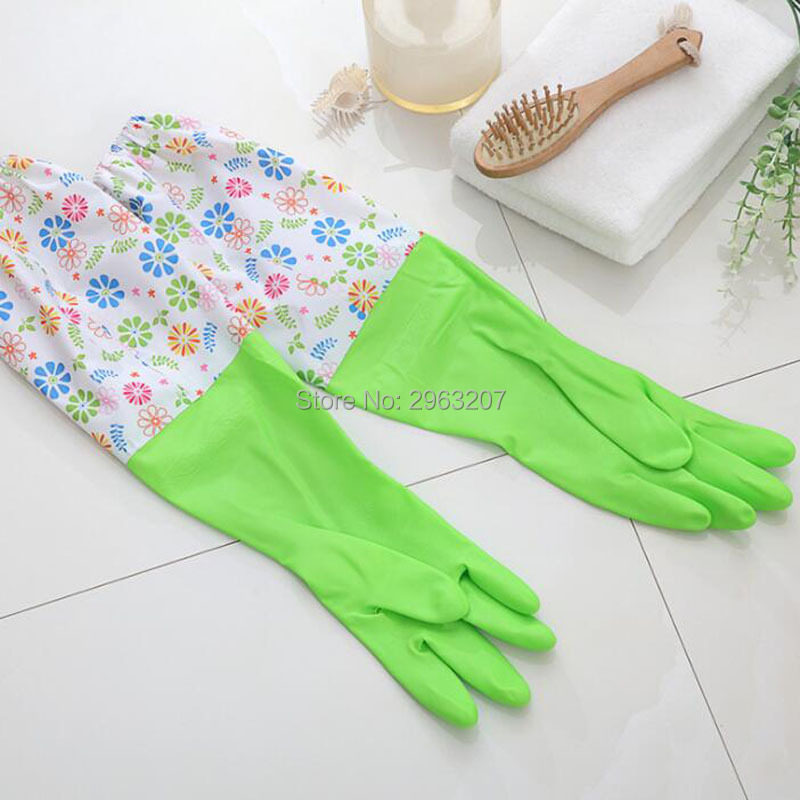 High Quality Multicolor Silicone Kitchen Hand Gloves for Dish Washing - 1 Pair