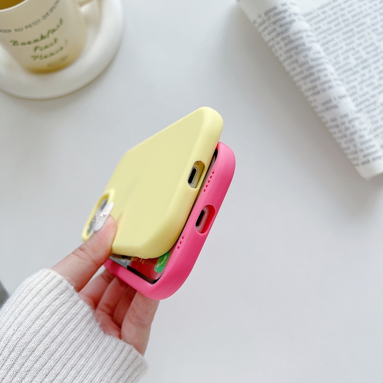For iPhone 13 Frosted Soap Shape TPU Phone Case(Yellow). 