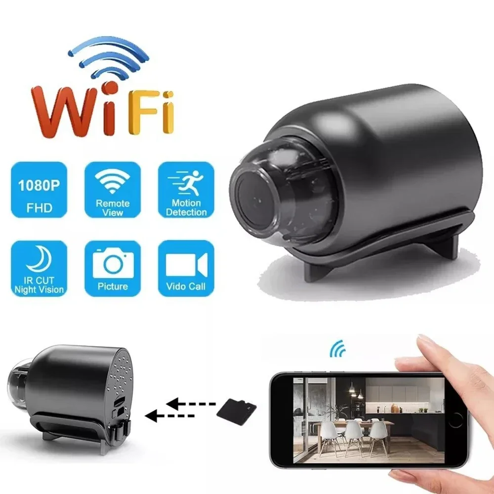 HD Mini Camera WiFi Portable Indoor Smart Home Security Cam Night Vision Motion Detection Camcorder Surveillance Recorder