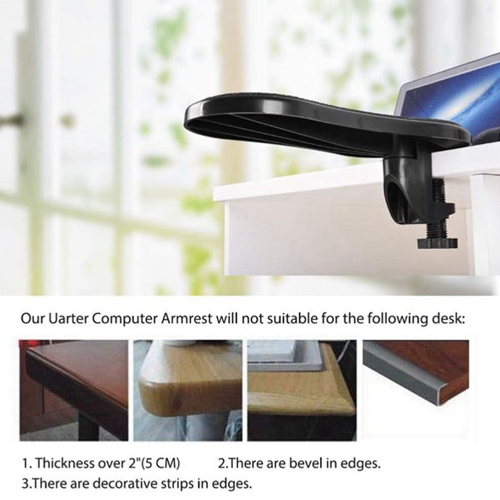 2 Pcs Computer Desk Arm Rest Adjustable Wrist Rest for Keyboard. 