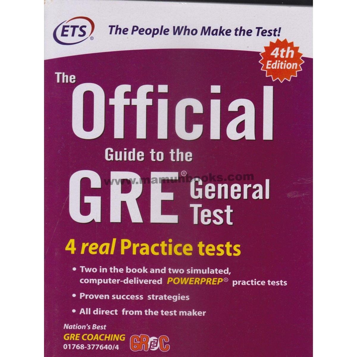 The Official Guide to the GRE General Test 4th Edition (White Print)