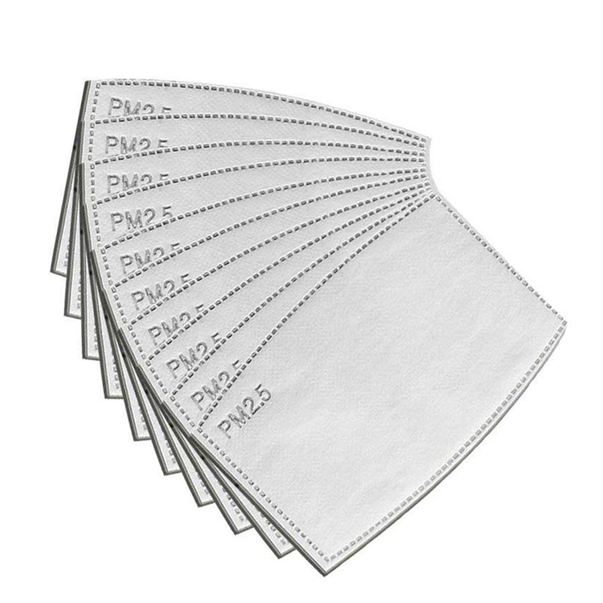 Face Cover Filter PM2.5 Activated Carbon Replaceable Dustproof Filter Protective Equipment