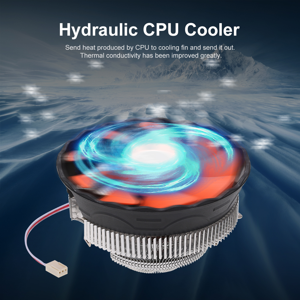HXSJ Hydraulic CPU Cooler Heatpipe Fans Quiet Heatsink Radiator Replacement for Intel Core AMD Sempron Platform. 