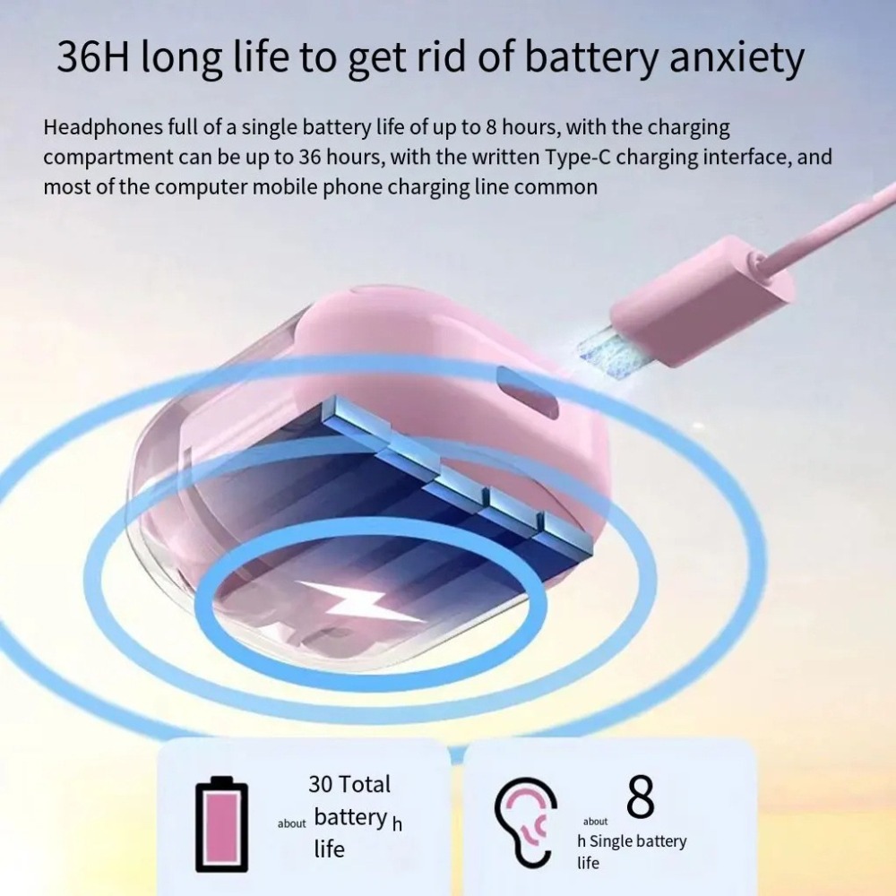 HQAi H4 Tws Earphone Wireless Bluetooth 5.0 Headphones Sport Gaming Headsets Noise Reduction Earbuds With Mic LED Display. 