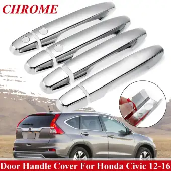 4 Door Handle Cover Set W Smart Key Holes For Honda Crv Cr V
